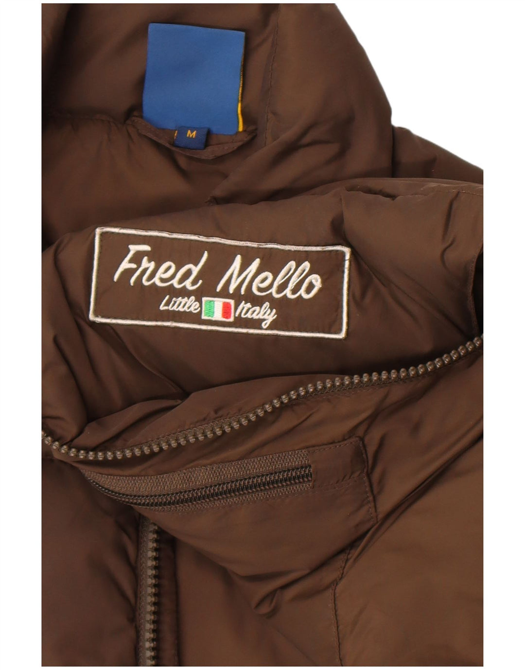 Męska wyściełana kamizelka Fred Mello Graphic UK 40 Średni brązowy poliamid