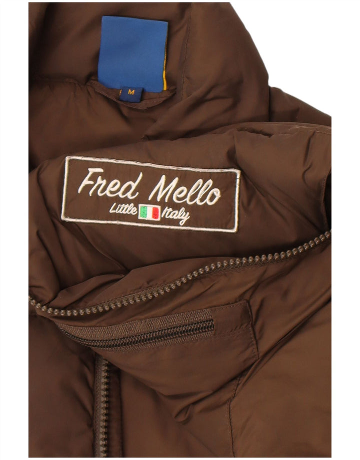 Męska wyściełana kamizelka Fred Mello Graphic UK 40 Średni brązowy poliamid