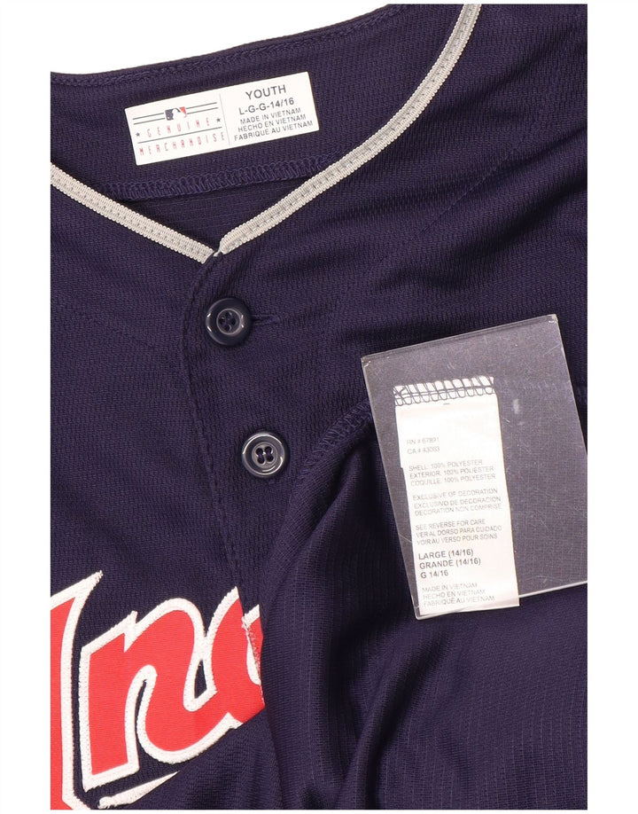 GENUINE MERCHANDISE Koszulka chłopięca Indians, duża, 14-15 lat, granatowa