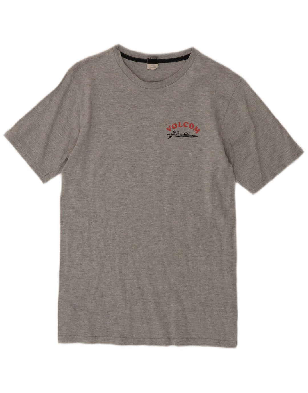 Męska koszulka z grafiką Volcom, mała, szara, bawełniana