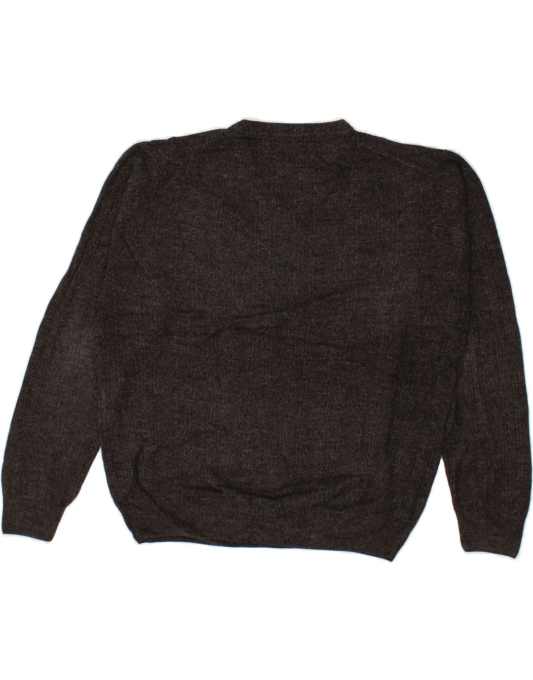 DOCKERS Womens V-Neck Jumper Sweater UK 14 Medium Grey Flecked Acrylic Vintage Dockers and Second-Hand Dockers from Messina Hembry 