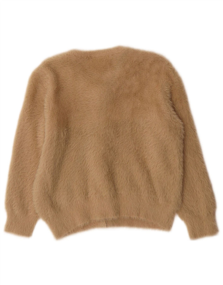 Damski sweter rozpinany z rękawem 3/4 Zara UK 14 średni beż