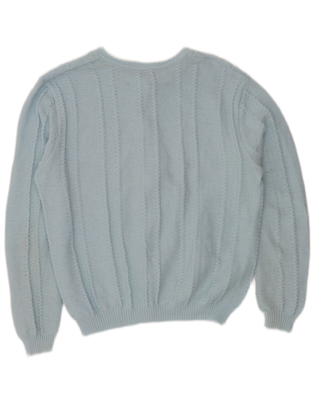 Vintage damski sweter typu Crop Cardigan IT 52/54 2XL Niebieski akryl