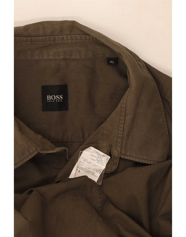 Koszula męska Hugo Boss XL, bawełniana khaki