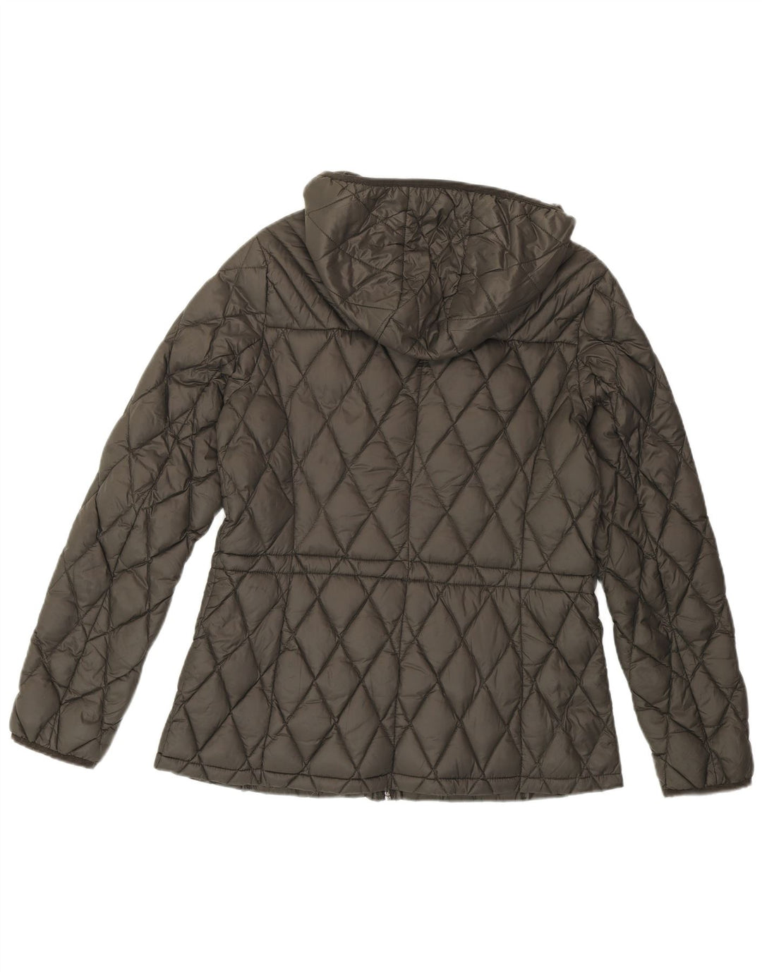 Damska wyściełana kurtka z kapturem MICHAEL KORS UK 14 Średni szary nylon