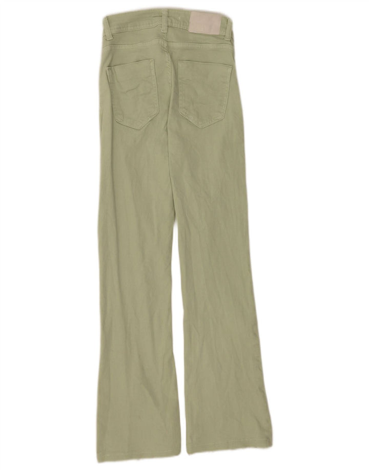 Damskie jeansy rozkloszowane Zara EU 36 XS W26 L28 Zielone