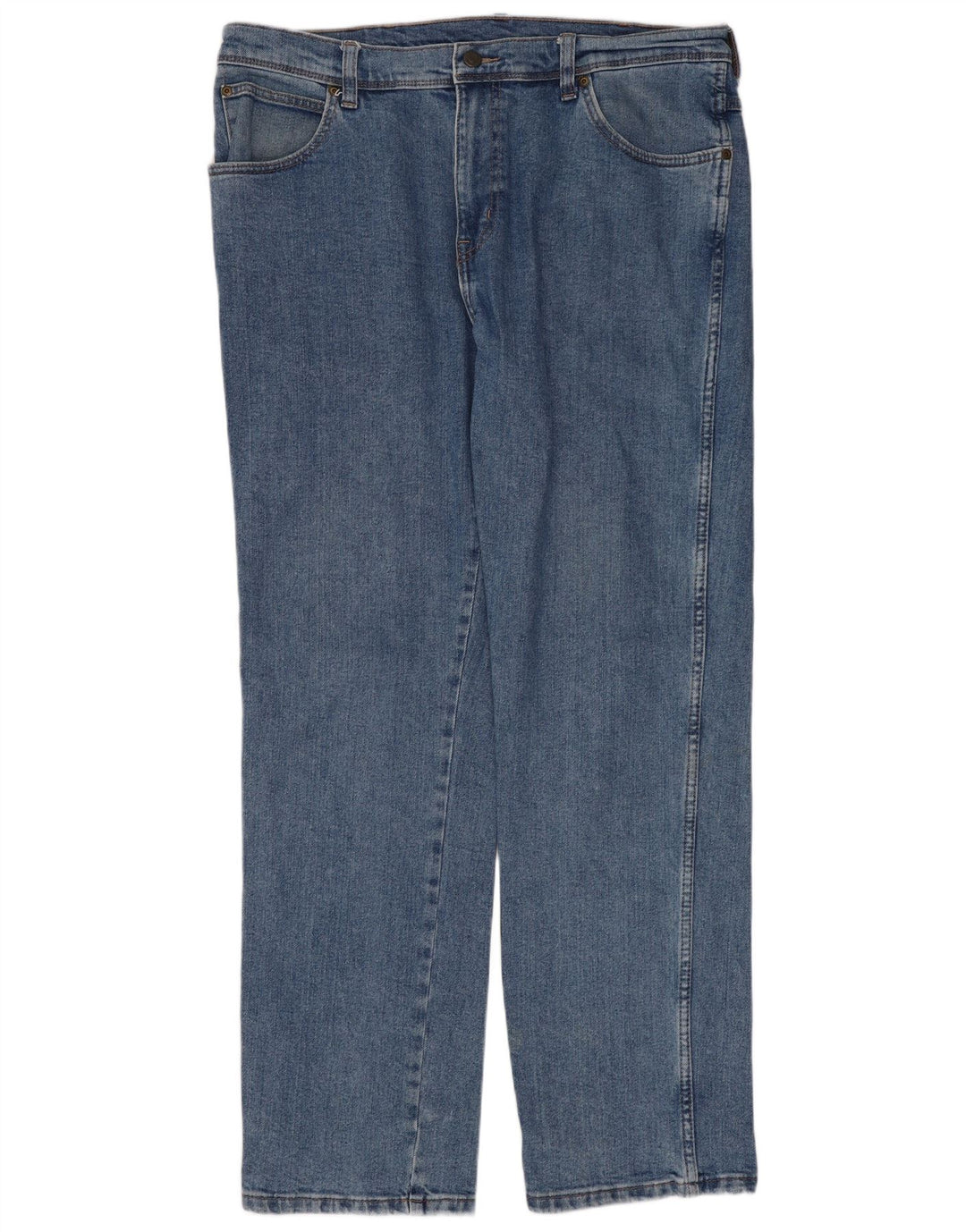 Męskie jeansy Wrangler o prostym kroju W36 L32, niebieskie, bawełniane