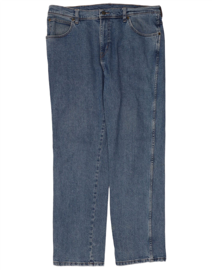 Męskie jeansy Wrangler o prostym kroju W36 L32, niebieskie, bawełniane