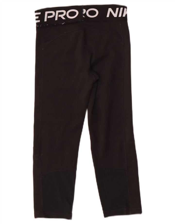 Dziewczęce legginsy Nike Dri Fit z grafiką 10-11 lat, średni czarny poliester