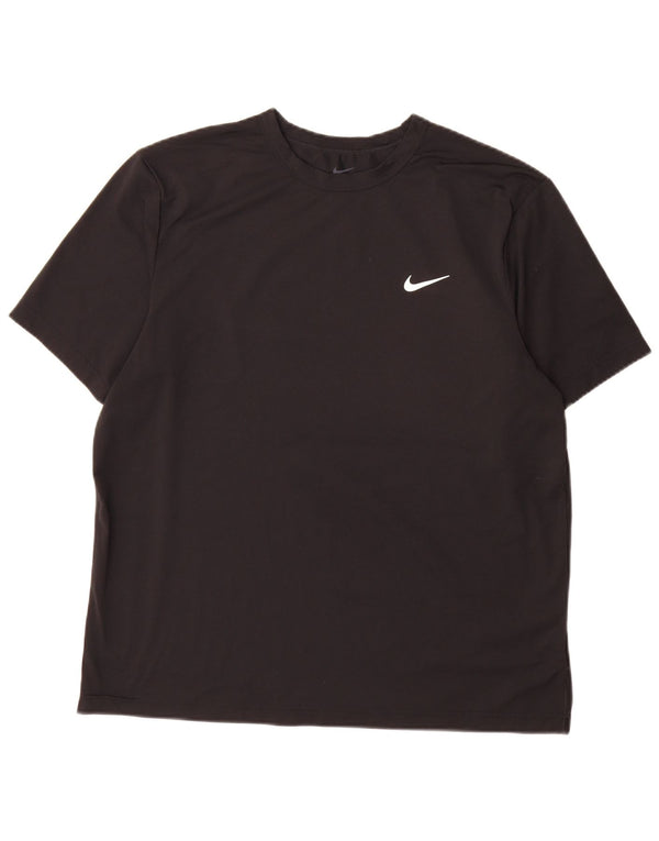 Męski T-shirt Nike Dri Fit, duży, czarny, poliestrowy