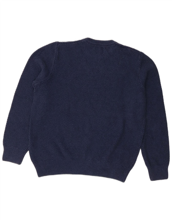 Męski sweter Superdry z okrągłym dekoltem, duży, granatowy, bawełniany