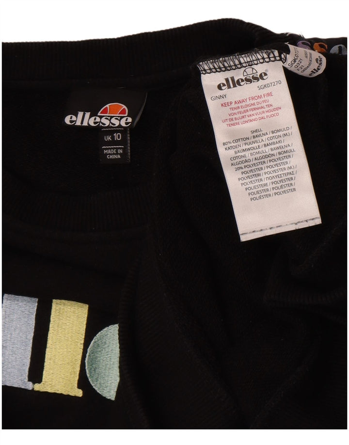 Damska bluza dresowa Ellesse Graphic Oversize UK 10 Small Black