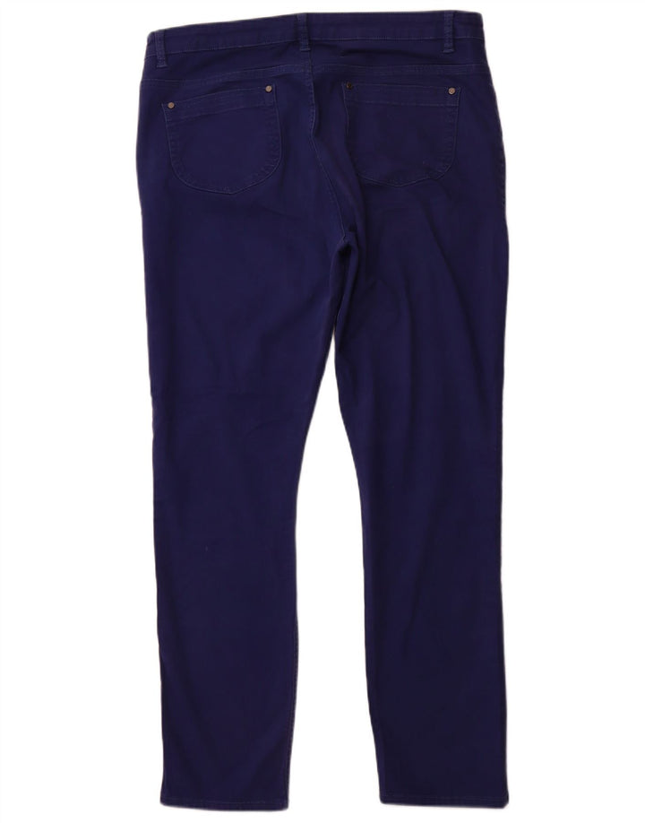 JAEGER Damskie jeansy slim z wysokim stanem UK 16 Large W36 L31 Niebieskie bawełniane