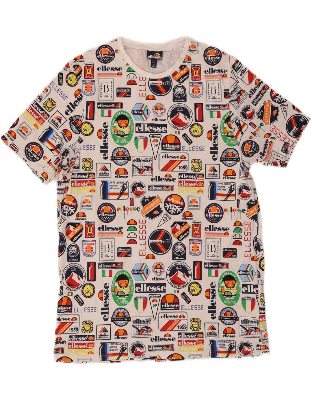 Męski T-shirt z grafiką ELLESSE Top XL, wielokolorowa bawełna
