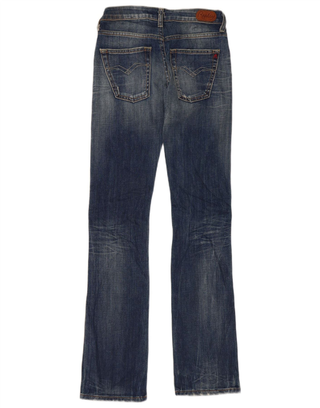 Jeansy damskie Replay Slim Bootcut W25 L32 Niebieskie bawełniane