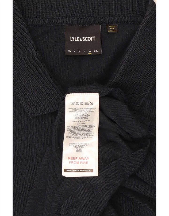 Męska koszulka polo Lyle & Scott XL, granatowa, bawełniana