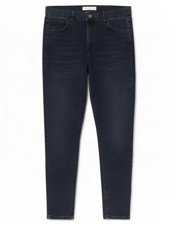 Damskie jeansy Skinny Topshop W34 L32 Granatowy poliester