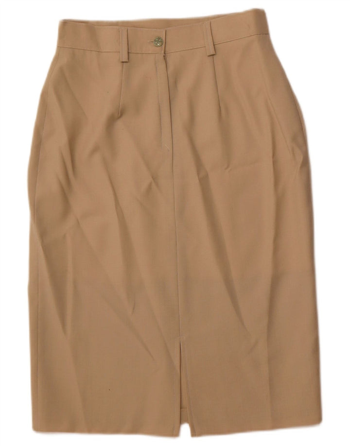 Damska spódnica ołówkowa VINTAGE IT 44 Medium W28 Brązowa wełna