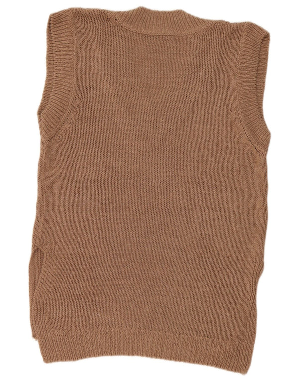 Damski podkoszulek oversize Zara UK 10, mały, brązowy akryl
