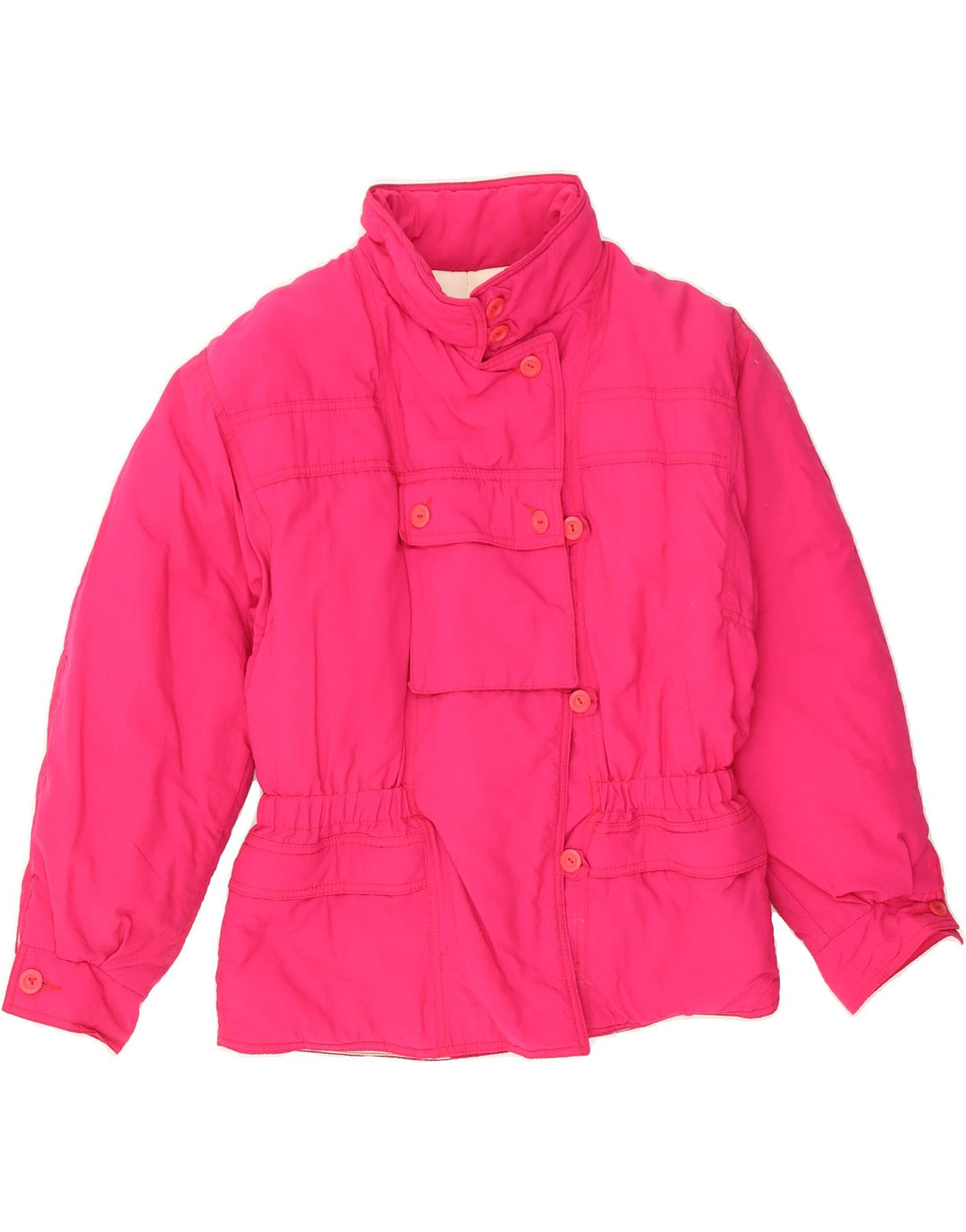 CARRERA Womens Oversized Padded Jacket UK 10 Small Pink Vintage Carrera and Second-Hand Carrera from Messina Hembry 