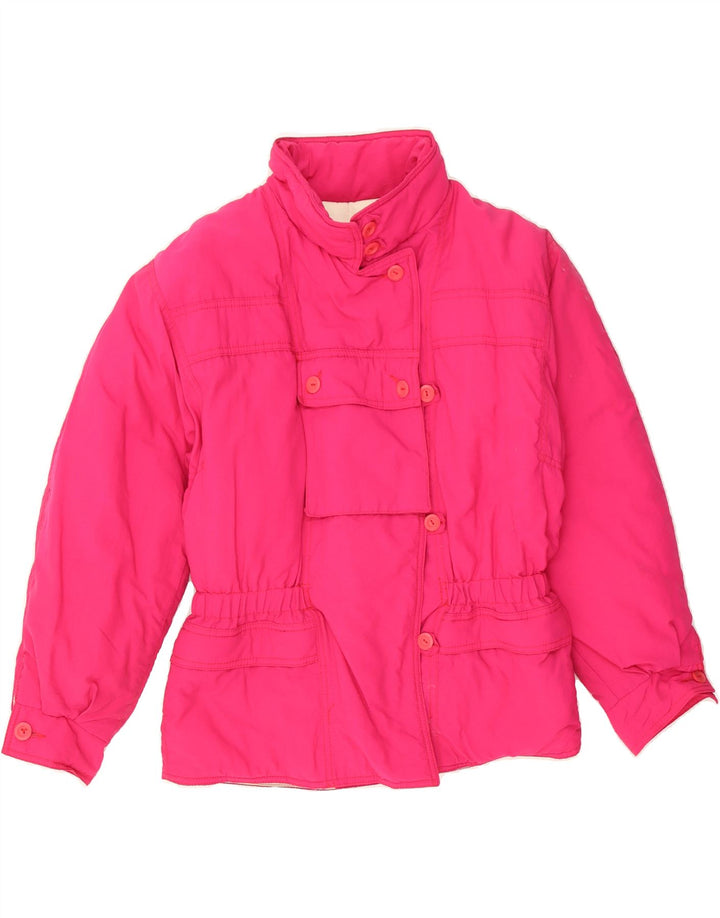 CARRERA Womens Oversized Padded Jacket UK 10 Small Pink Vintage Carrera and Second-Hand Carrera from Messina Hembry 