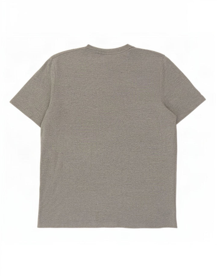 Męski T-shirt z grafiką Ellesse, duży, szary, nakrapiany bawełniany