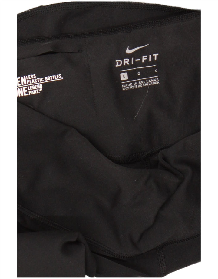 Damskie legginsy Nike Dri Fit UK 14, duże czarne bloki kolorów