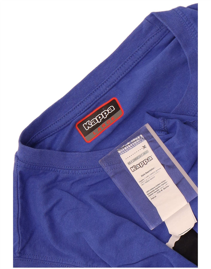 Damska kamizelka z grafiką Kappa UK 16, duża, niebieska bawełna
