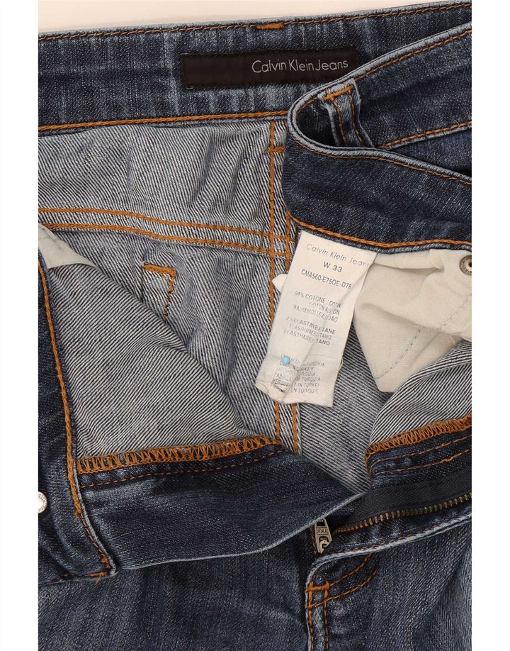Damskie proste dżinsy Calvin Klein W33 L28 Granatowe, bawełniane