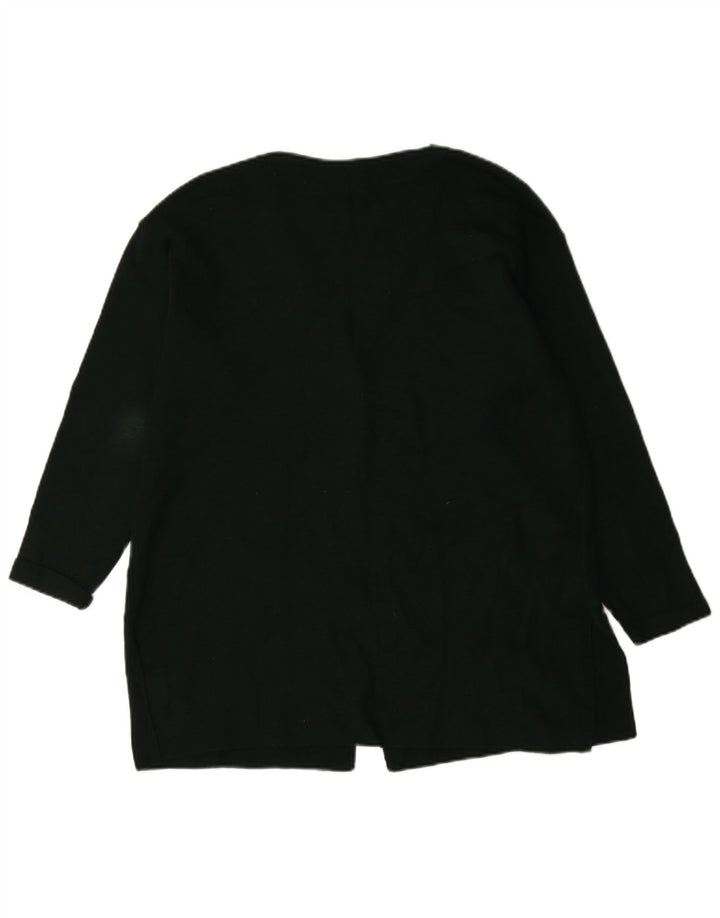 Marks & Spencer Damski sweter oversize UK 12 Średni zielony wełniany