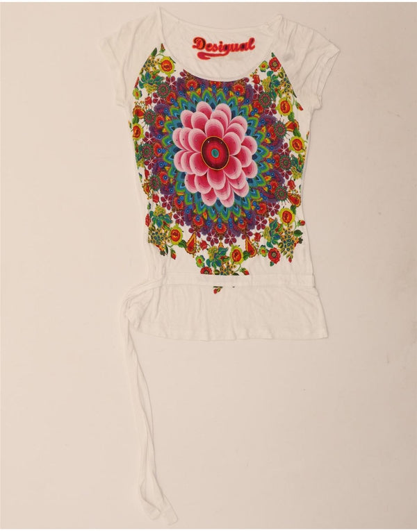 Damska koszulka graficzna Desigual Top UK 10 Small White Floral