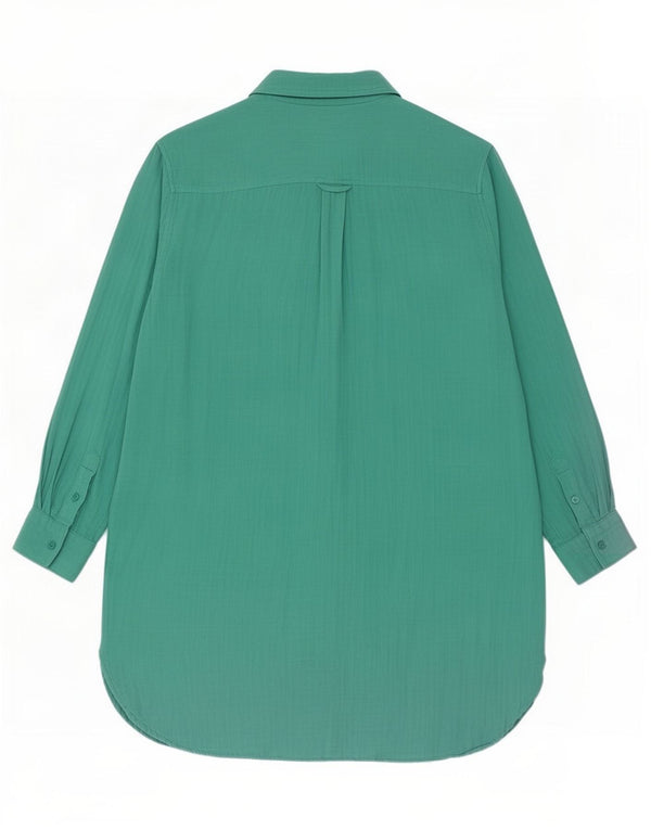 Crew Clothing Womens Relaxed Fit Shirt Dress UK 16 Large Green Cotton