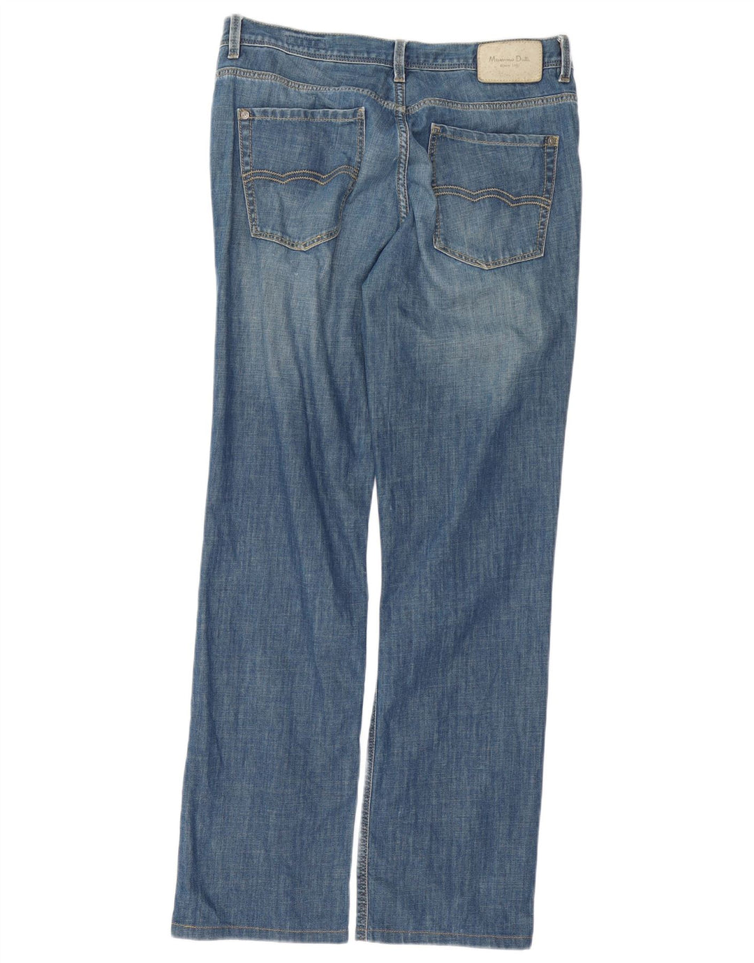 Męskie proste dżinsy Massimo Dutti EU 42 duże W32 L32 niebieska bawełna