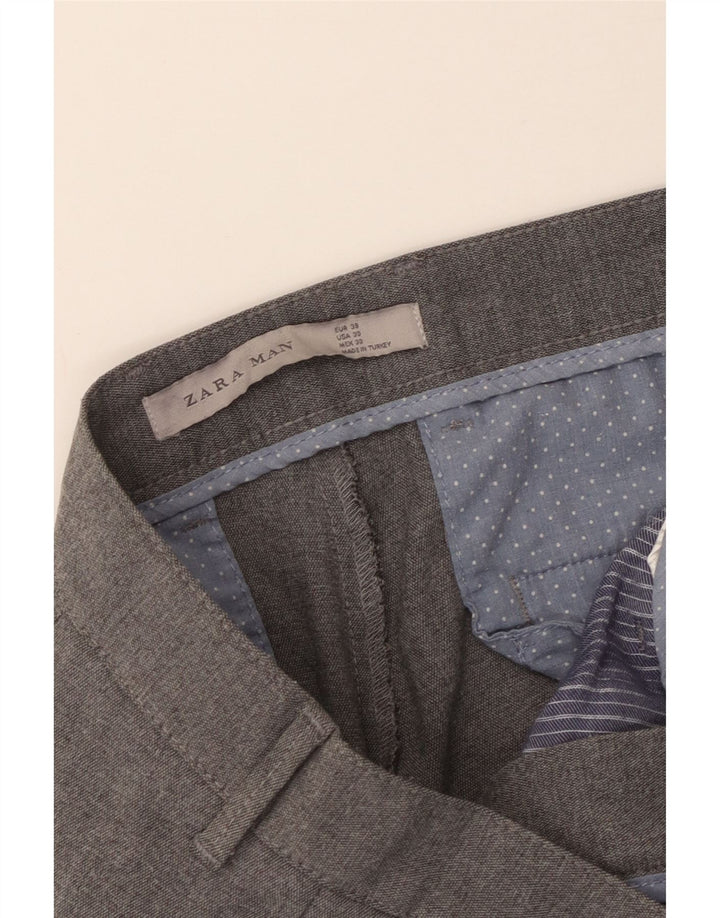 Męskie spodnie typu slim chino ZARA EU 38 Small W30 L27 szare