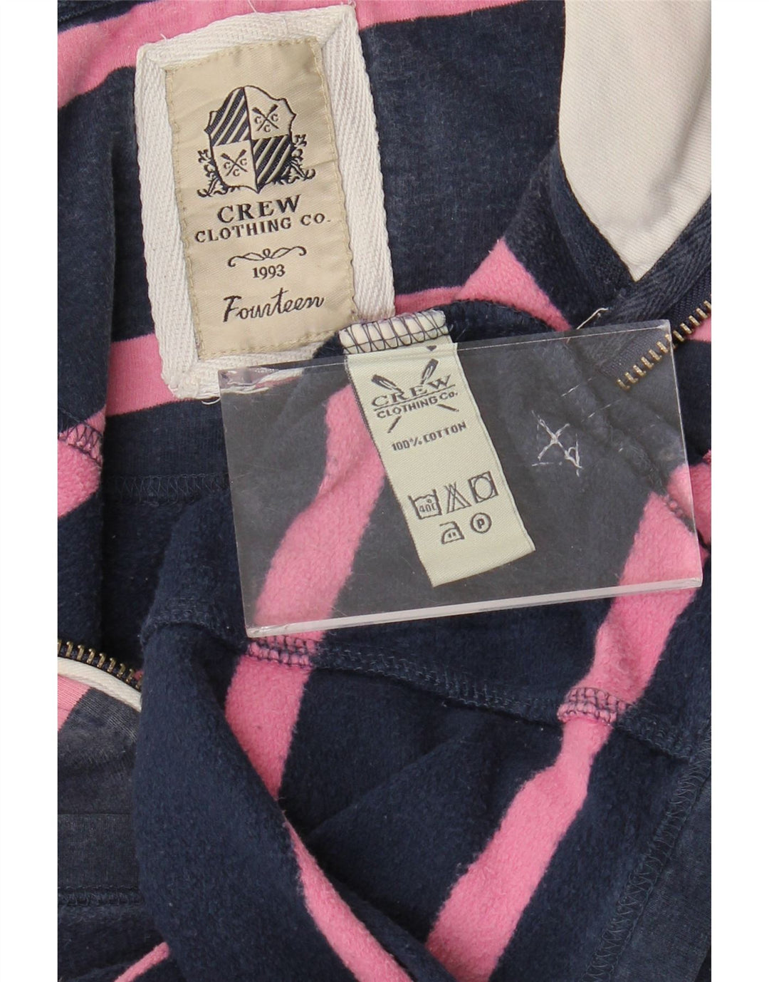 Damska bluza dresowa CREW CLOTHING UK 14 w duże granatowe paski