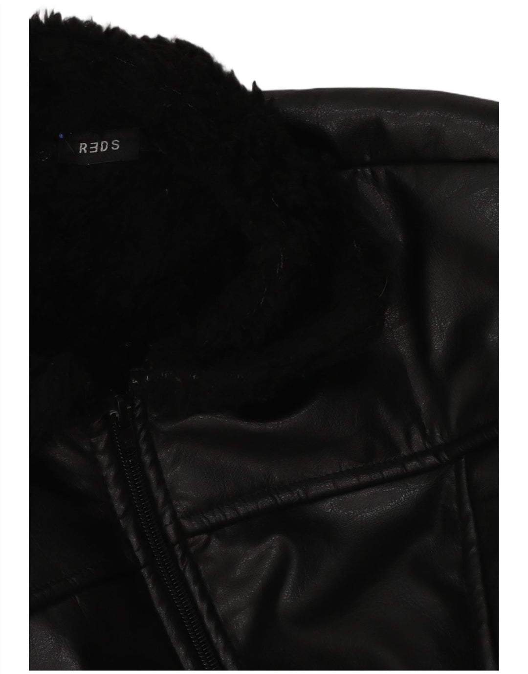 Damska kurtka shearling REDS UK 12, średnia czarna