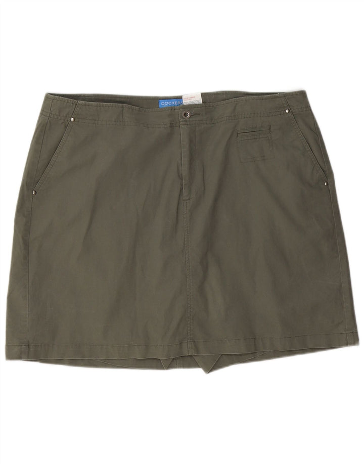 Damska spódnica DOCKERS US 18 2XL z bawełny khaki