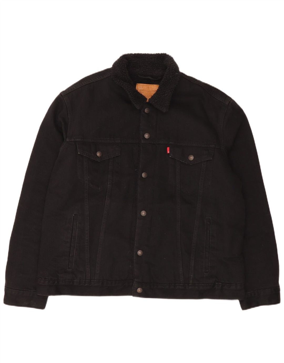 Męska kurtka dżinsowa Levi's UK 42 XL, czarna bawełna