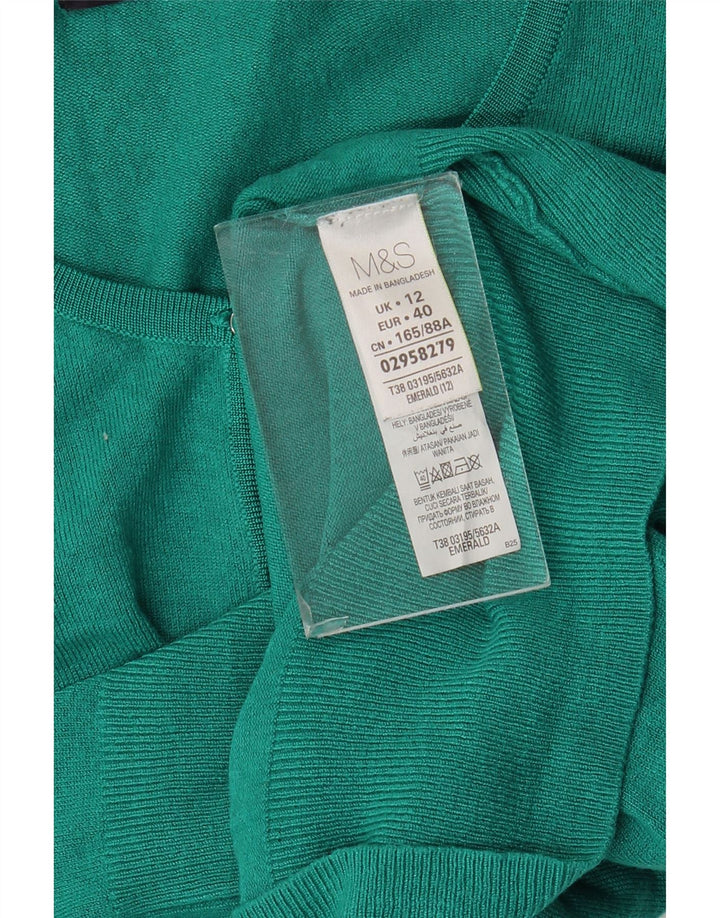 Sweter damski Marks & Spencer UK 12, średnio zielona wiskoza