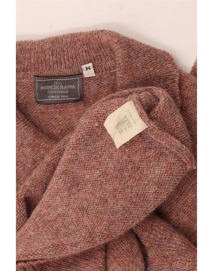 Męski sweter Kappa z golfem, średni czerwony, wełniany cętkowany