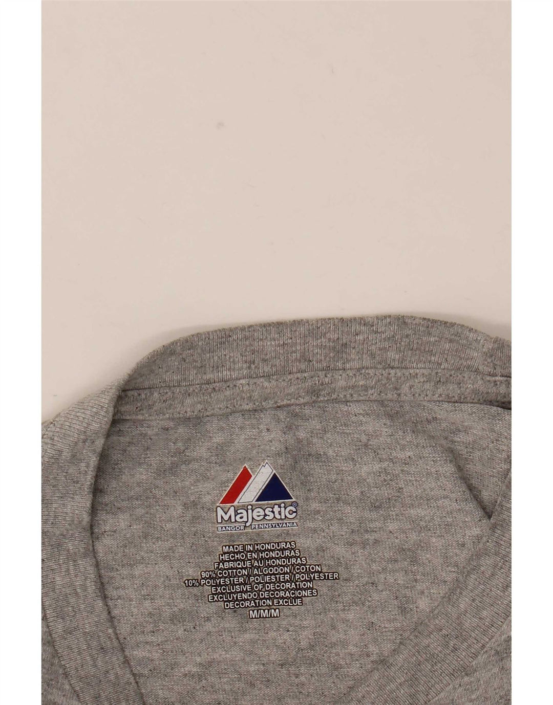 Męski T-shirt z grafiką Majestic Boston Red Sox, średni szary poliester