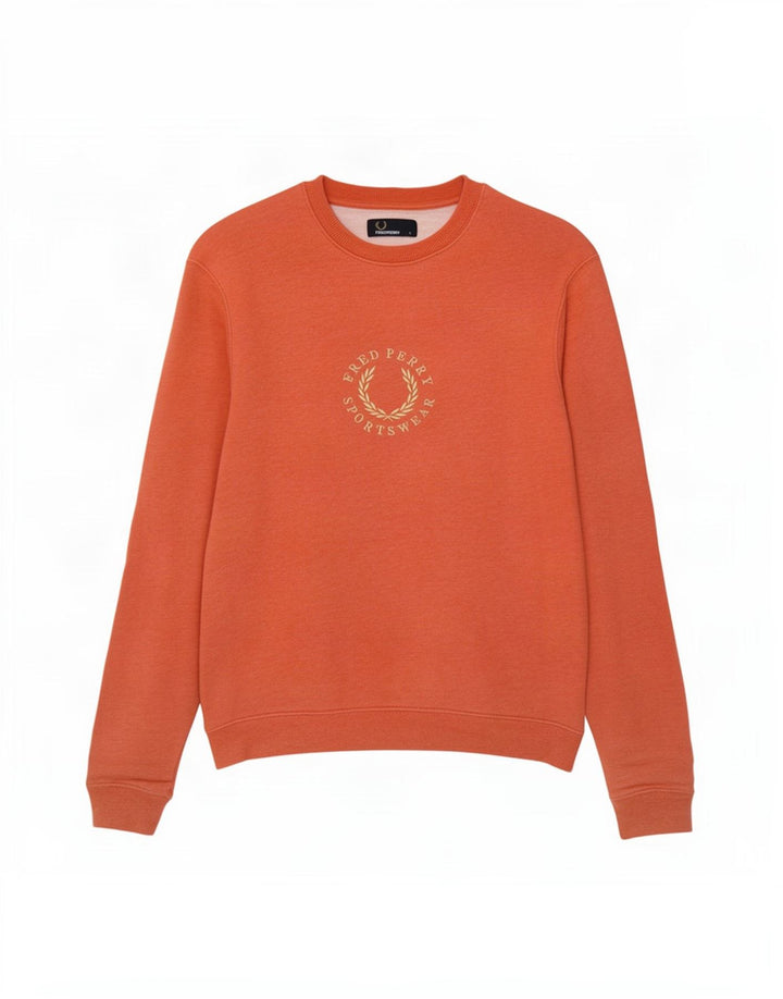 Męska bluza z grafiką Fred Perry, mała, czerwona, bawełniana