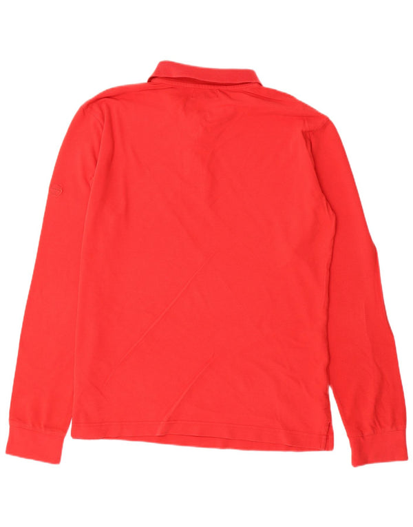 Męska koszulka polo SERGIO TACCHINI z długim rękawem XL, czerwona, bawełniana