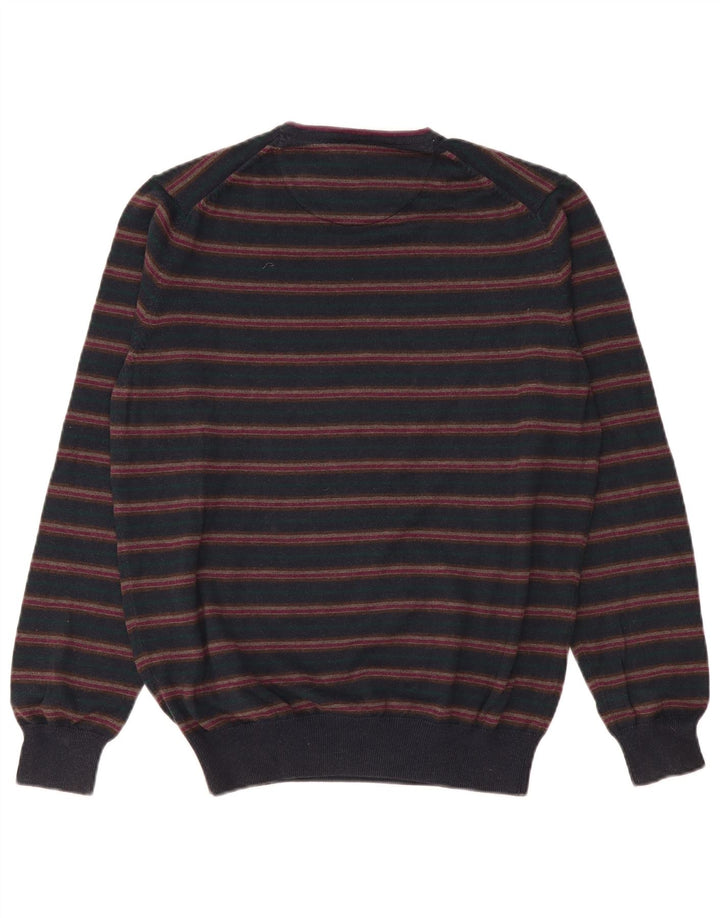 Męski sweter Massimo Dutti z okrągłym dekoltem EU 38, średni granatowy w paski