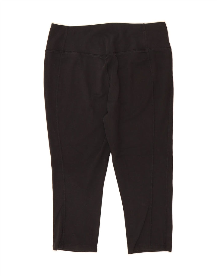 NIKE Womens Dri Fit Capri Leggings UK 14 Large  Black Polyester Vintage Nike and Second-Hand Nike from Messina Hembry 