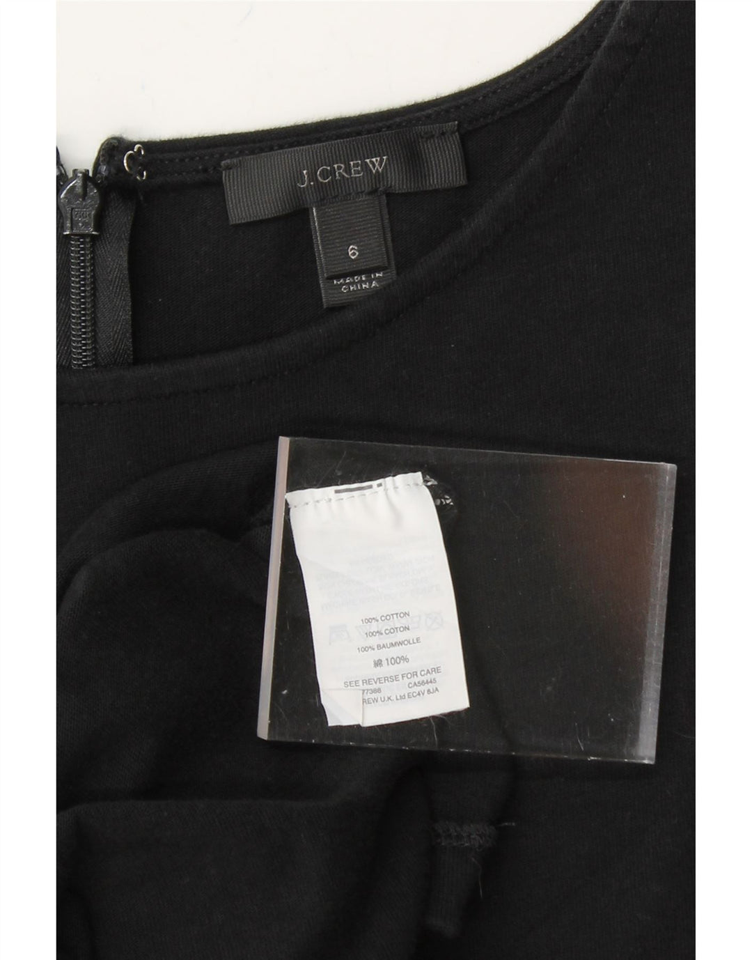 J. CREW Womens Sheath Dress US 6 Medium Black Cotton Vintage J. Crew and Second-Hand J. Crew from Messina Hembry 