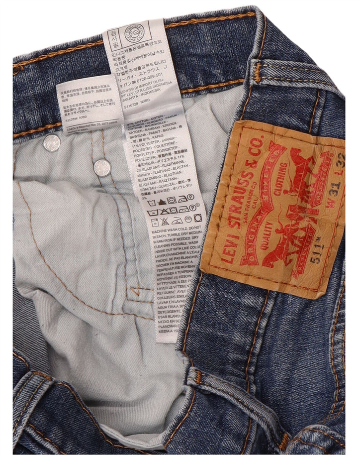 Męskie jeansy LEVI'S 511 Slim W31 L30 Niebieska bawełna