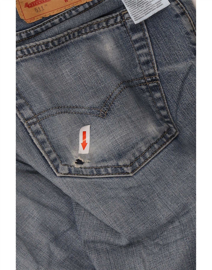 Męskie jeansy Levi's 511 Slim W33 L34 Niebieska bawełna