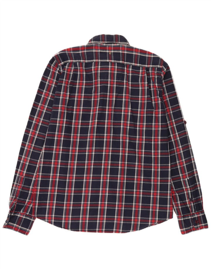 Męska koszula flanelowa Superdry 2XL, bawełniana, granatowa w kratkę