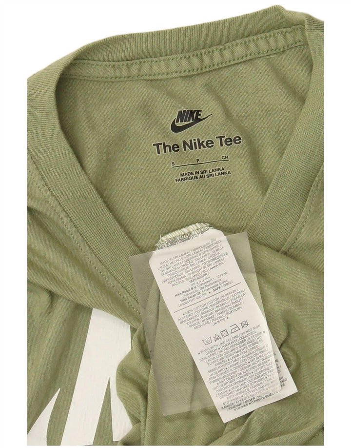Męski T-shirt z grafiką Nike, mały, bawełniany khaki
